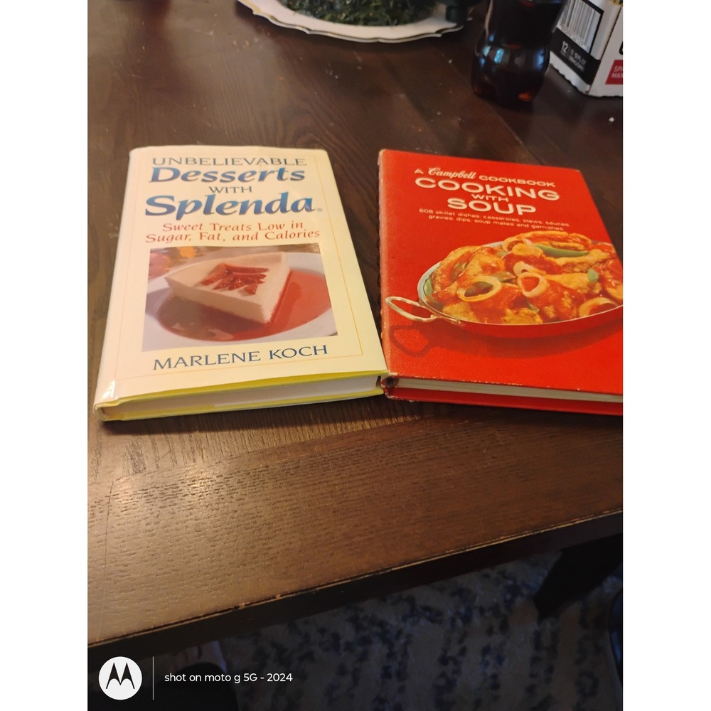2 Cookbook Lot Unbelievable Desserts with Splenda & Campbell Cooking with Soup